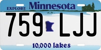 MN license plate 759LJJ