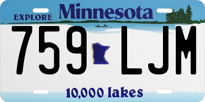 MN license plate 759LJM