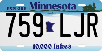 MN license plate 759LJR