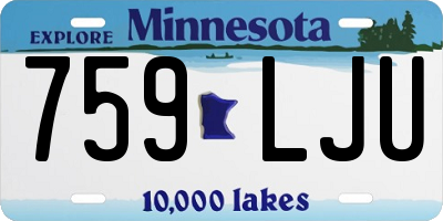 MN license plate 759LJU