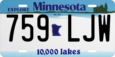 MN license plate 759LJW