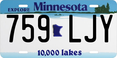 MN license plate 759LJY