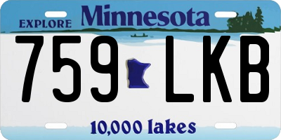 MN license plate 759LKB