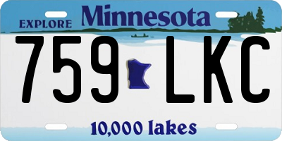 MN license plate 759LKC