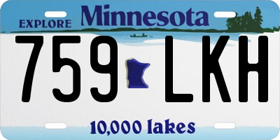 MN license plate 759LKH