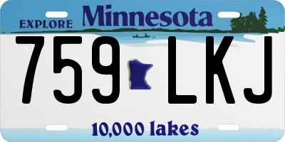 MN license plate 759LKJ