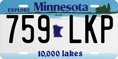 MN license plate 759LKP