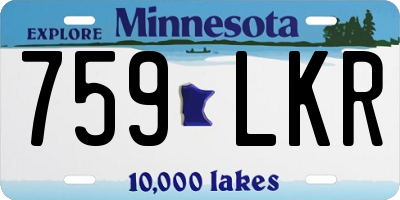 MN license plate 759LKR