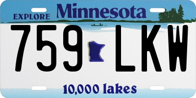 MN license plate 759LKW