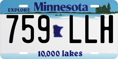 MN license plate 759LLH