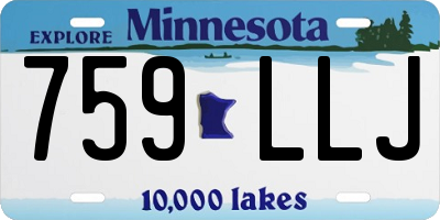 MN license plate 759LLJ