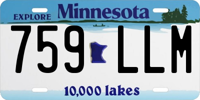 MN license plate 759LLM