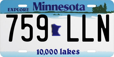 MN license plate 759LLN