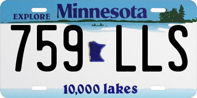 MN license plate 759LLS