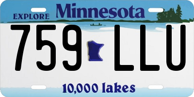 MN license plate 759LLU