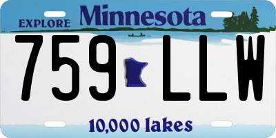 MN license plate 759LLW