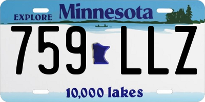 MN license plate 759LLZ