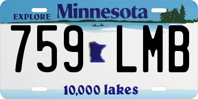 MN license plate 759LMB