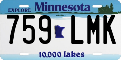 MN license plate 759LMK