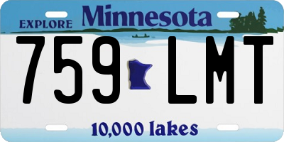 MN license plate 759LMT