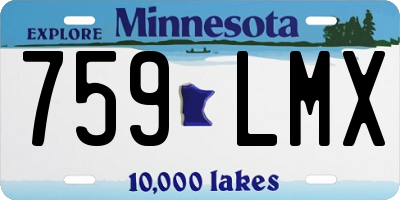 MN license plate 759LMX