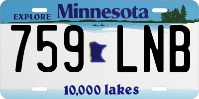 MN license plate 759LNB