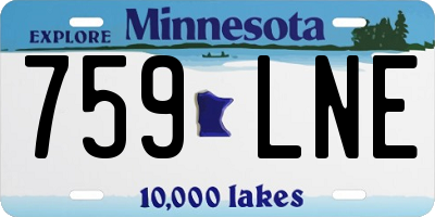 MN license plate 759LNE