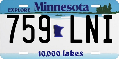 MN license plate 759LNI