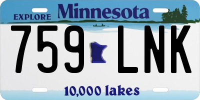 MN license plate 759LNK