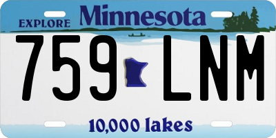 MN license plate 759LNM