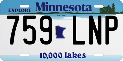 MN license plate 759LNP
