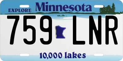 MN license plate 759LNR