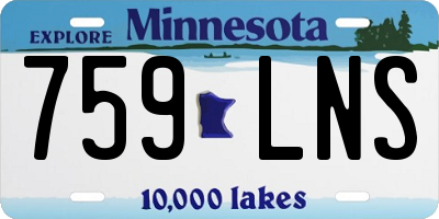 MN license plate 759LNS