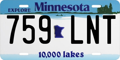 MN license plate 759LNT