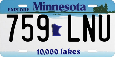 MN license plate 759LNU