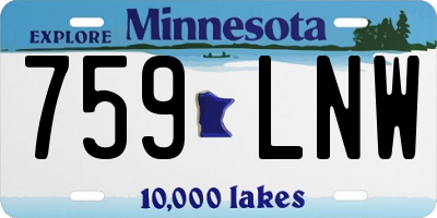 MN license plate 759LNW