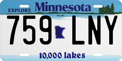 MN license plate 759LNY