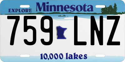 MN license plate 759LNZ