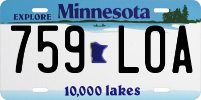 MN license plate 759LOA