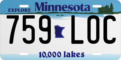 MN license plate 759LOC