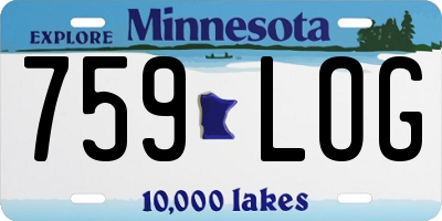 MN license plate 759LOG