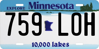 MN license plate 759LOH