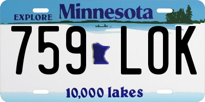 MN license plate 759LOK
