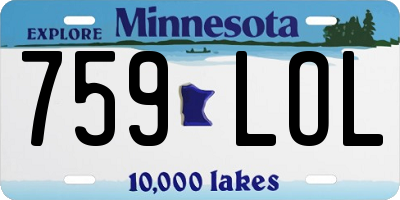 MN license plate 759LOL