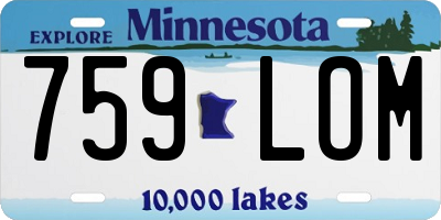 MN license plate 759LOM