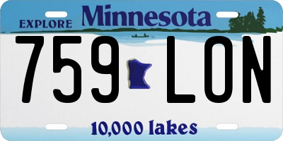 MN license plate 759LON