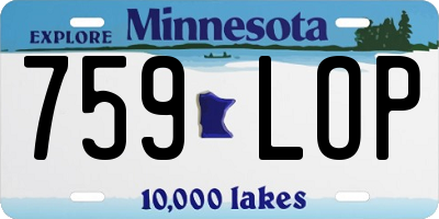 MN license plate 759LOP