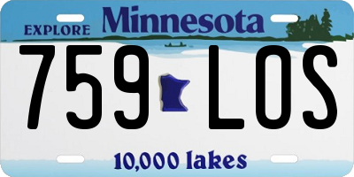 MN license plate 759LOS