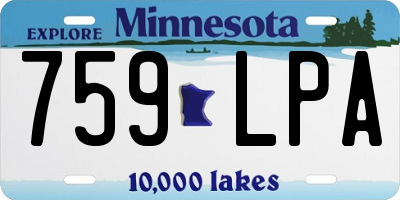 MN license plate 759LPA