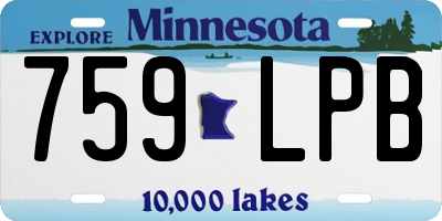 MN license plate 759LPB